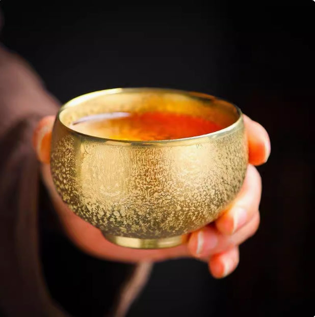 Golden Cup, Gilded Silver Vintage Tea Cup, Ceramic Home Master Cup, Tea Cup, Architectural Cup, Tea Set, High end Master Cup