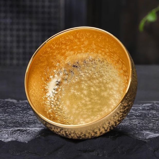 Golden Cup, Gilded Silver Vintage Tea Cup, Ceramic Home Master Cup, Tea Cup, Architectural Cup, Tea Set, High end Master Cup