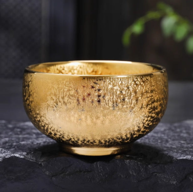 Golden Cup, Gilded Silver Vintage Tea Cup, Ceramic Home Master Cup, Tea Cup, Architectural Cup, Tea Set, High end Master Cup