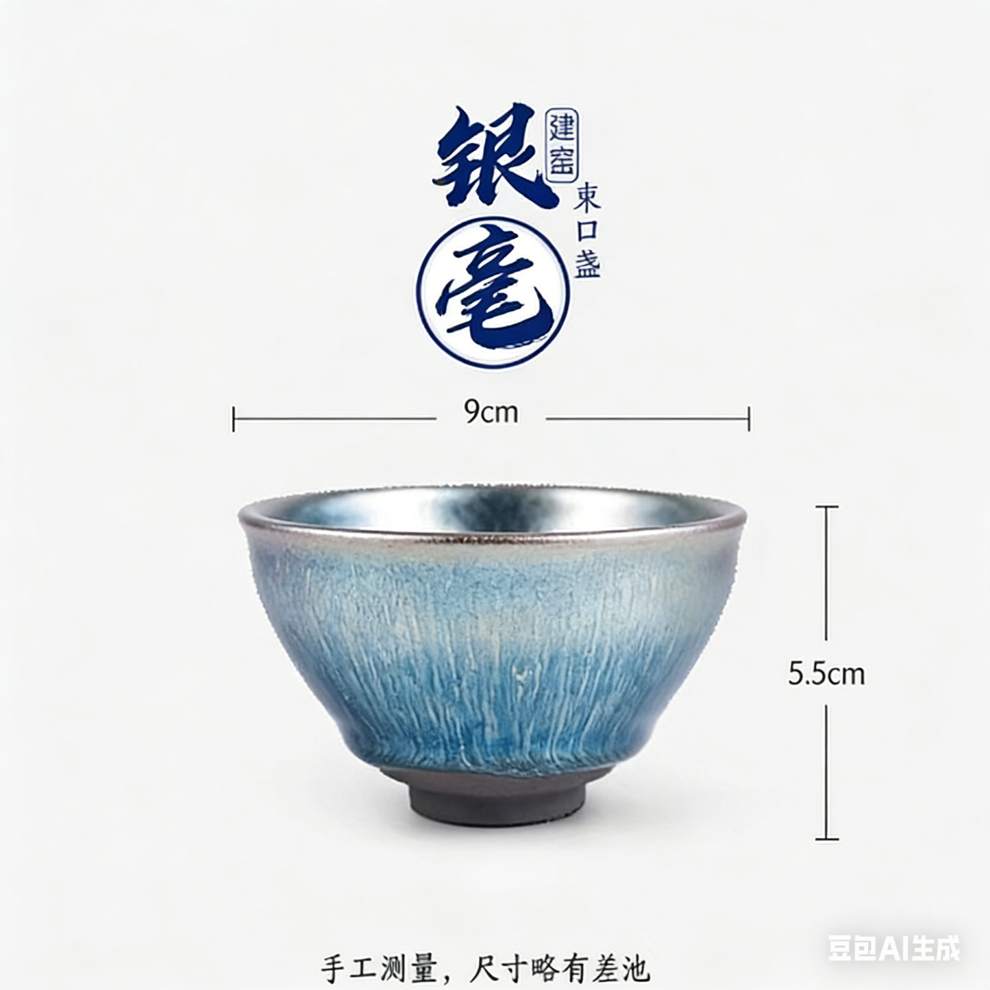 【我家後井】銀毫建盞茶杯主人杯高端純手工建陽個人專用茶盞杯天目盏