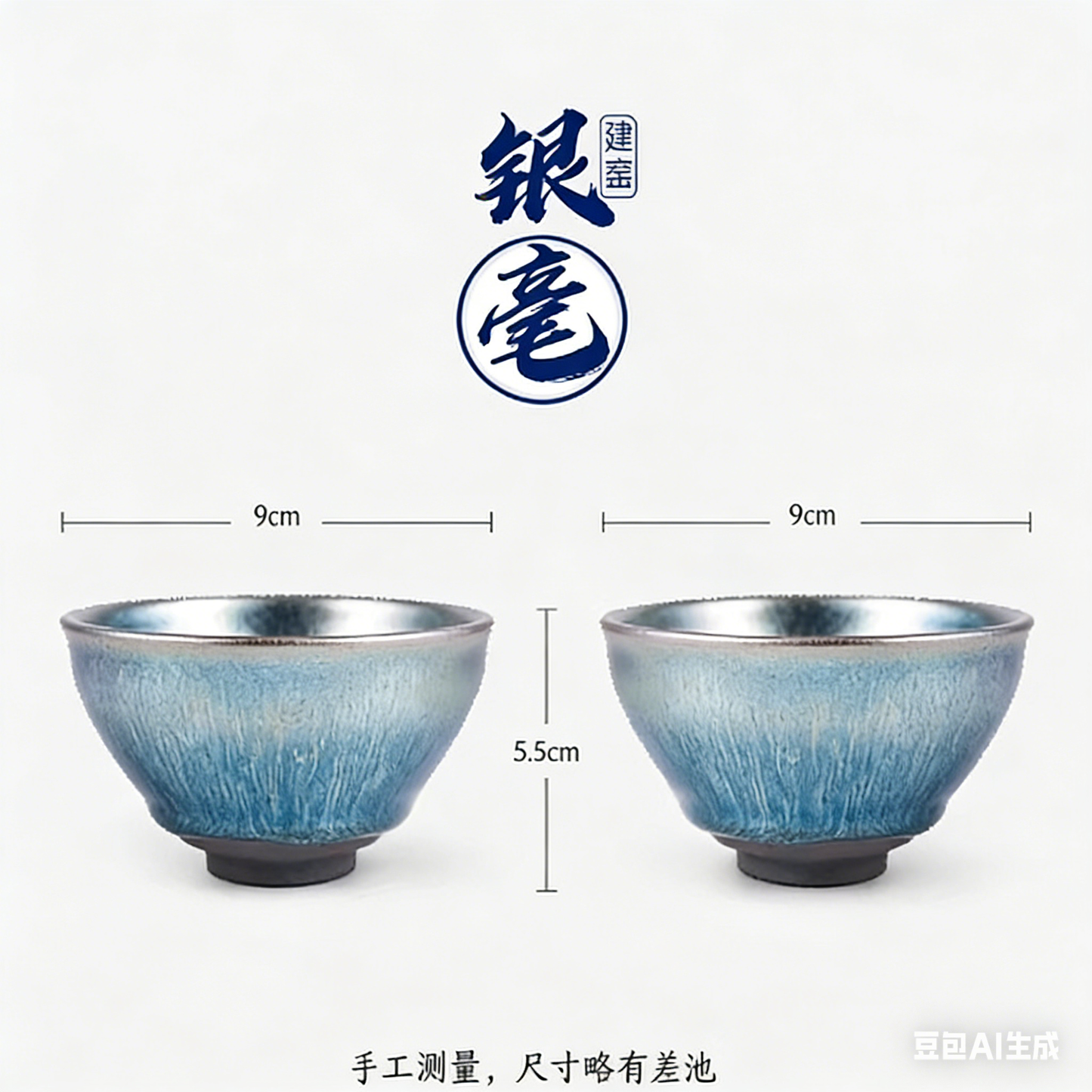 【我家後井】銀毫建盞茶杯主人杯高端純手工建陽個人專用茶盞杯天目盏